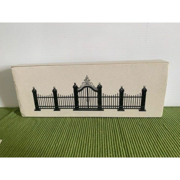 Department 56 Village Wrought Iron Gate and Fence - Picture 6 of 10